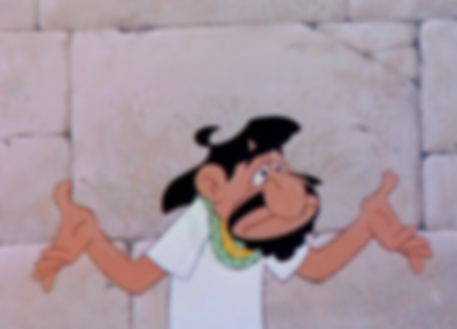 Asterix and Cleopatra backdrop