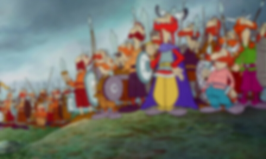 Asterix in Britain backdrop