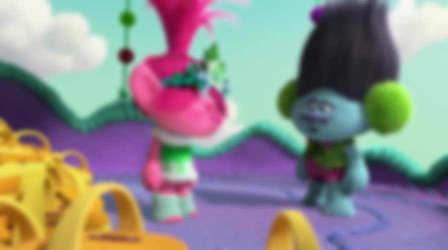 Trolls Holiday in Harmony backdrop