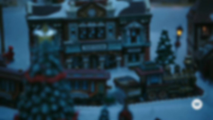 A Magical Christmas Village backdrop