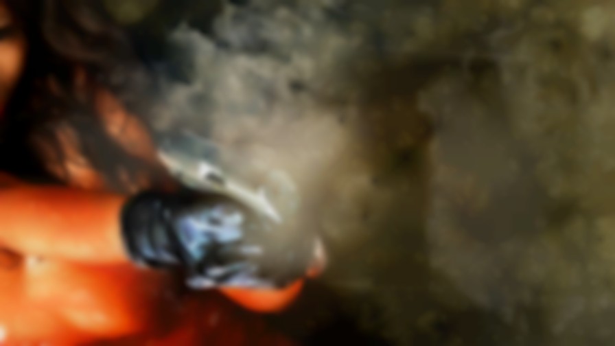Gun Woman backdrop